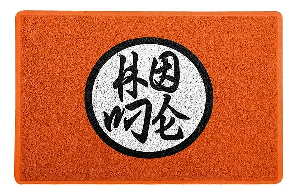 Capacho 60x40cm - Geek - Ideograma Anime - Laranja - Beek