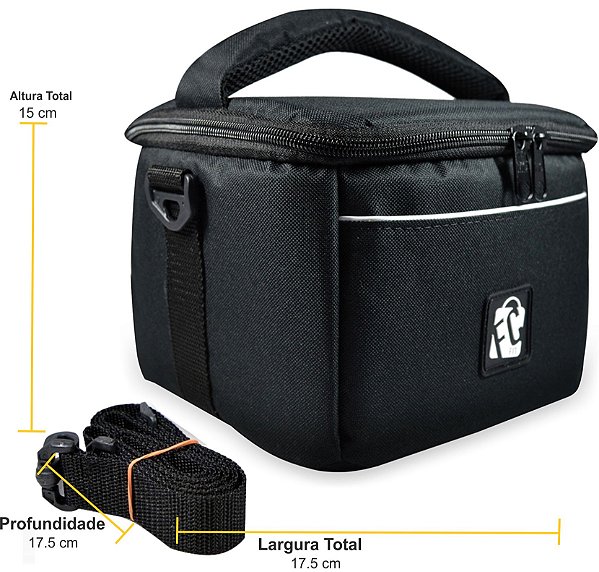 Bolsa Térmica Fitness Impermeável Lancheira Preta Dieta Térmica Toda Preta