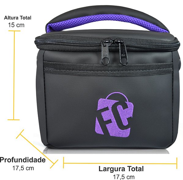 Bag Preta com roxo