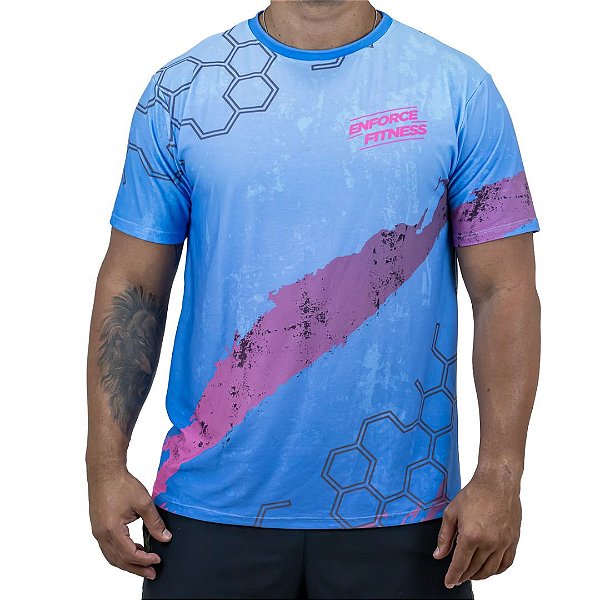 Camiseta Enforce - Estampada nas cores Azul e Rosa