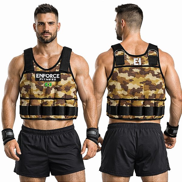Colete de Carga 20 Kg - Camuflado Desértico - Linha Premium