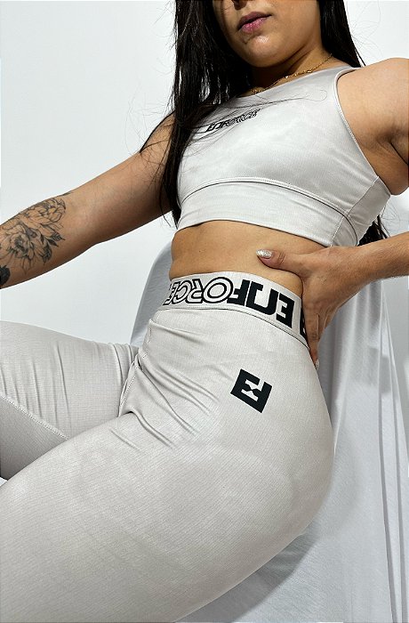 LEGGING AUTHENTIC Silver - ENFORCE FITNESS