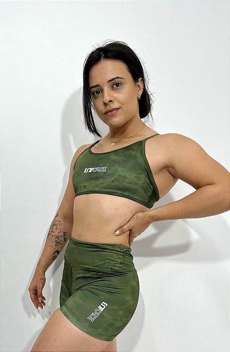 Top Frente Única AUTHENTIC Militar- Enforce Fitness