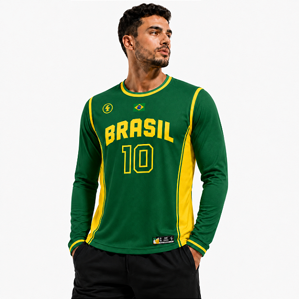 Camisa Manga Longa Brasil - Dry Fit