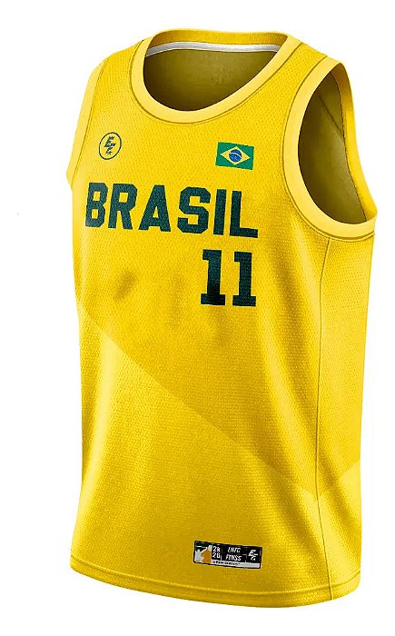 Camisa Regata Dryfit Brasil No11 Dois Tons Personalizado