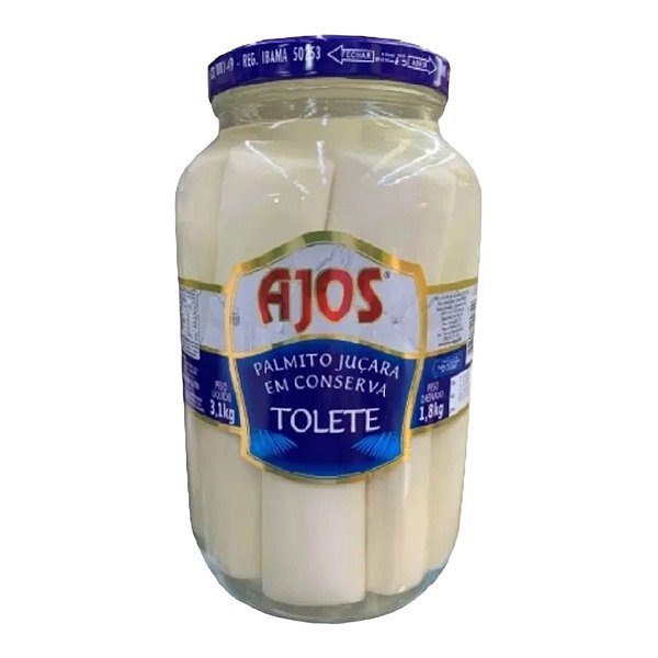 Palmito Tolete Em Conserva Juçara Ajos 1,8Kg