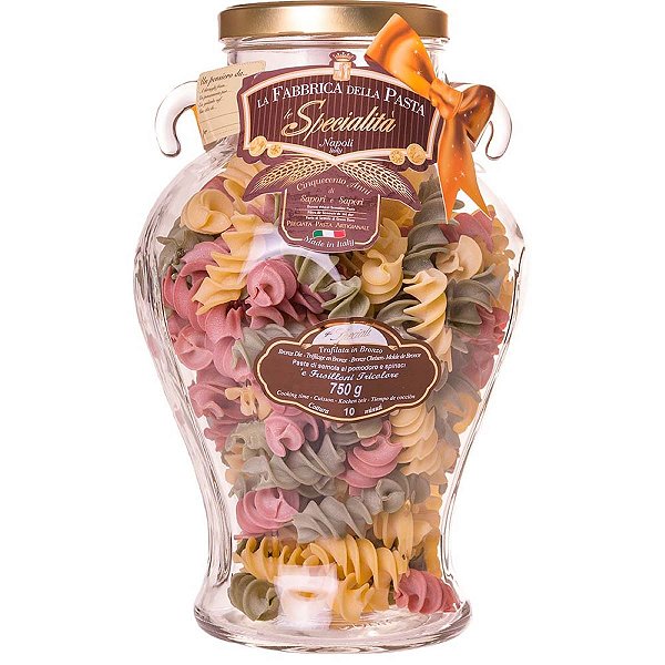 Macarrão Fusilloni Tricolore Gragnano 750g - Massa Artesanal