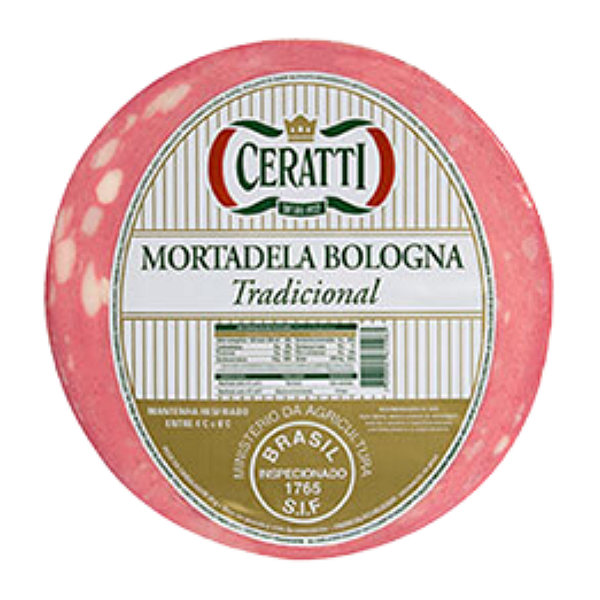 Mortadela Tradicional Bologna Ceratti Metade 3,300kg
