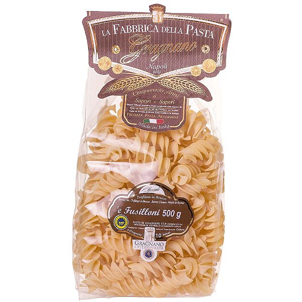 Macarrão Italiano Fusilloni Pasta Di Gragnano 500g