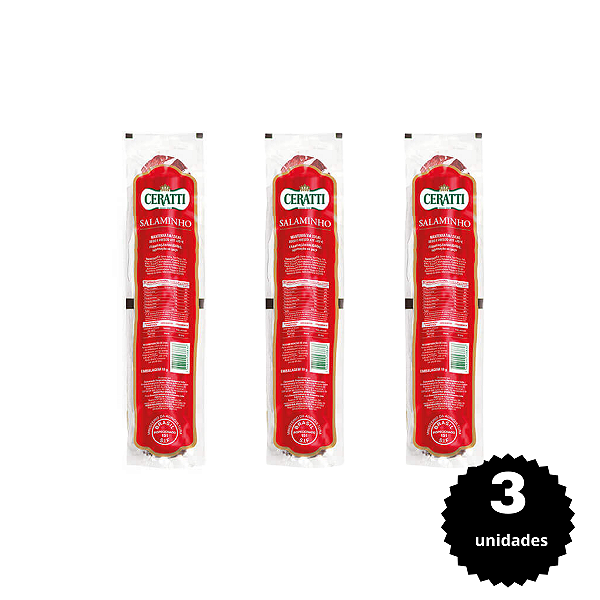 Salaminho Ceratti Interiro 300g - Kit 3und