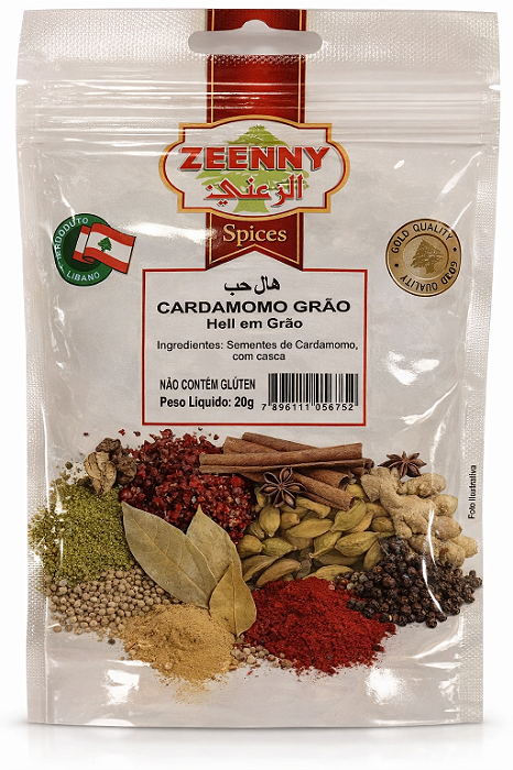 Cardamon Em Grãos Zeenny 20g