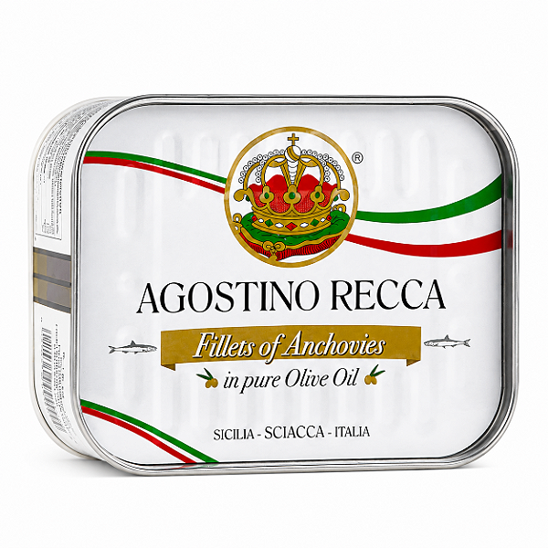 Filé De Anchova Em Azeite De Oliva Siciliano Agostino Recca 710g