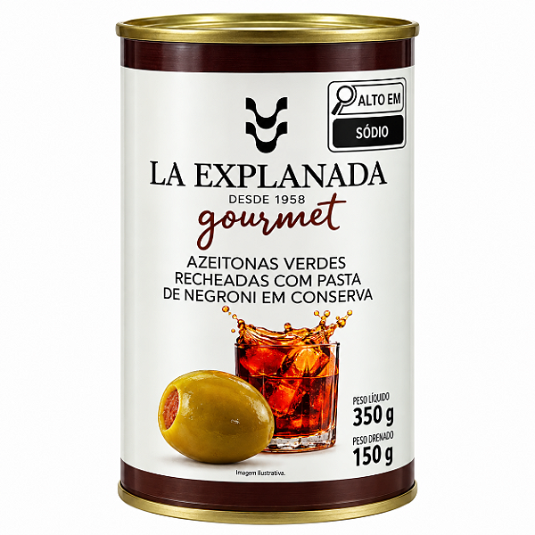 Azeitona Verde C/Negroni 350g/150g - La Explanada