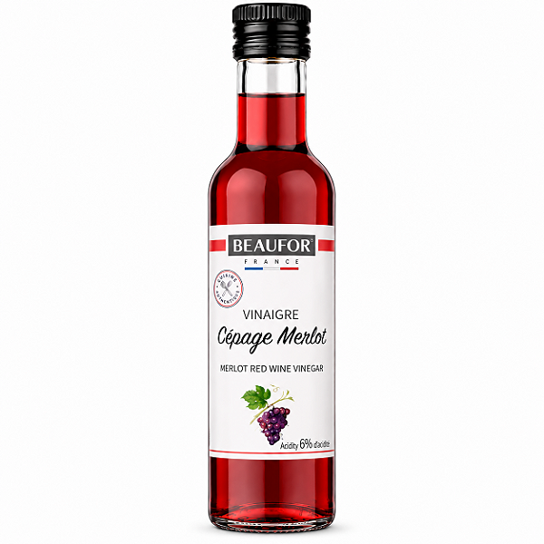Vinagre de Vinho Tinto Cépage Merlot 250ml - Beaufor France