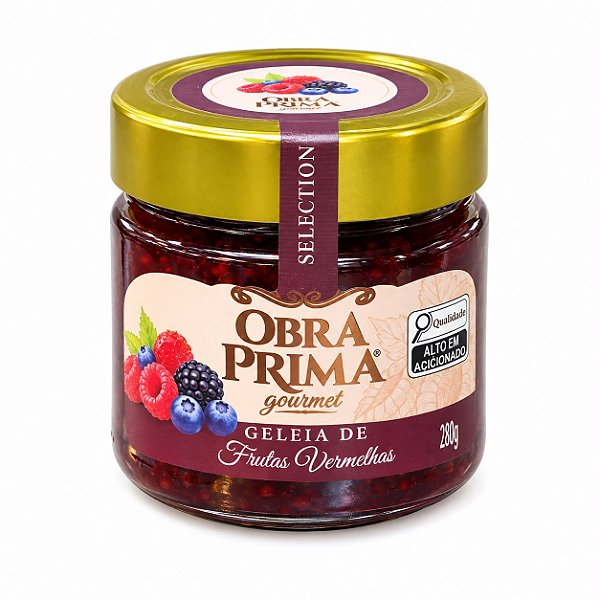 Geleia de Frutas Vermelhas Gourmet 230g -OBRA PRIMA