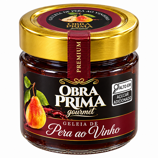 Geleia de Pera ao Vinho Gourmet Premium 230g - Obra Prima