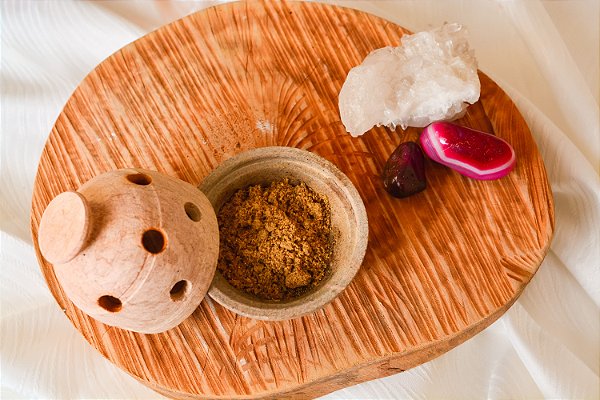 Incensário em Pedra Sabão com tampa