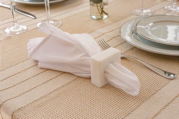 Porta Guardanapo em Mármore  - 2 unidades