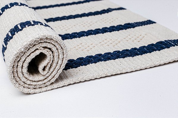 Passadeira Maré  Azul Marinho e Cru