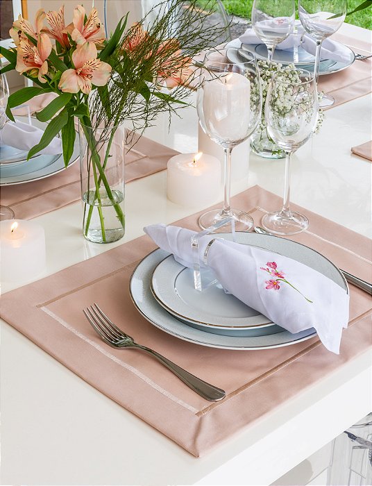 Lugar Americano Rosa Antigo