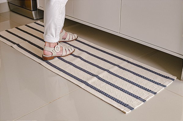 Trio de Tapetes Maré Cinza e Cru