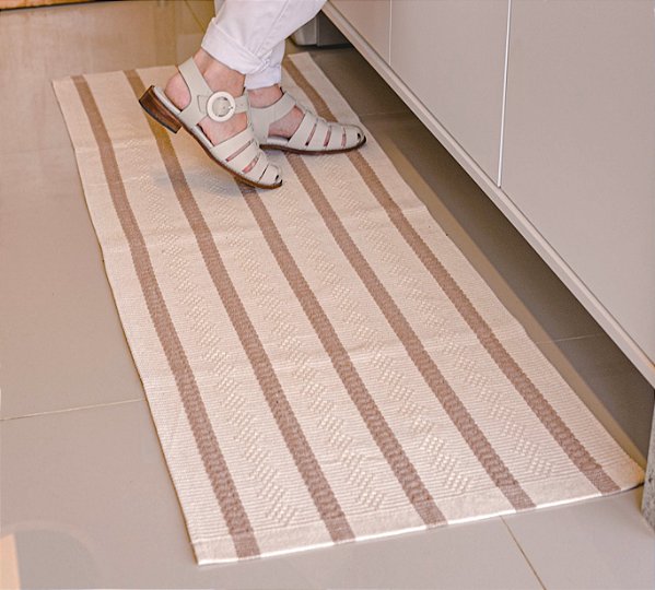 Trio de Tapetes Maré Bege e Cru