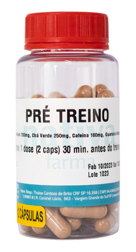 Pré Treino Disposição E Energia Nativa Farma