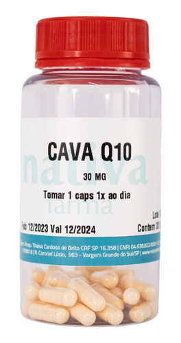 Cavaq10 Coenzima Q10 30mg Nativa Farma