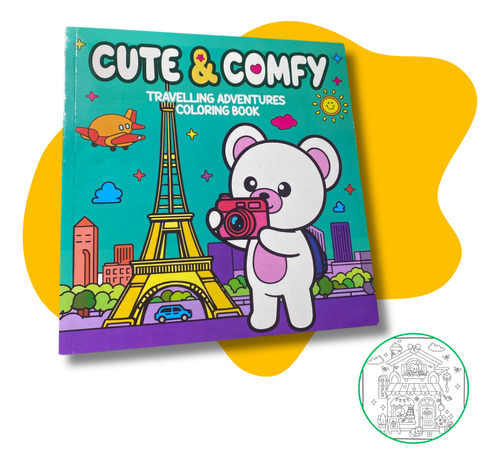 Cute & Comfy Coloring Book For Adults Livro De Colorir Adulto E Criança Capa Mole Verde