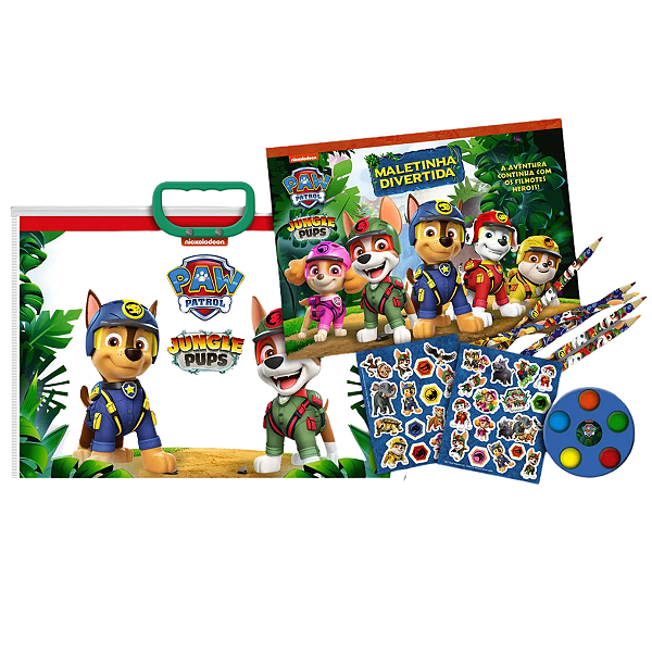 Patrulha Canina Maletinha Divertida Infantil Revistinhas, Jogos, Adesivos E Atividades Educativas | Presente Aniversário Dia Das Crianças Natal Volta Às Aulas