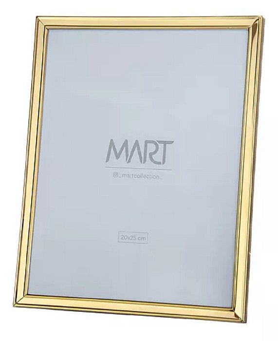 Porta Retrato Dourado Em Metal 20X25 - Mart