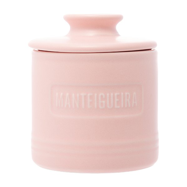 Manteigueira Francesa De Cerâmica Rosa Matte - Wolff