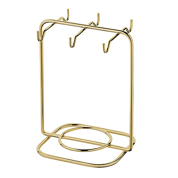 Suporte Porta Xícara E Pires Dourado - Cantinho Do Café