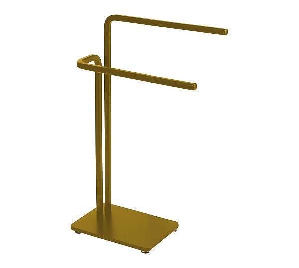 Porta Toalha De Rosto E Mãos de Bancada Dourado Fosco 31cm