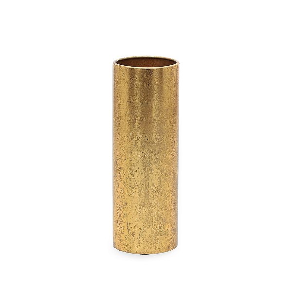 Vaso Em Metal Dourado M Altura28cm  - Mart
