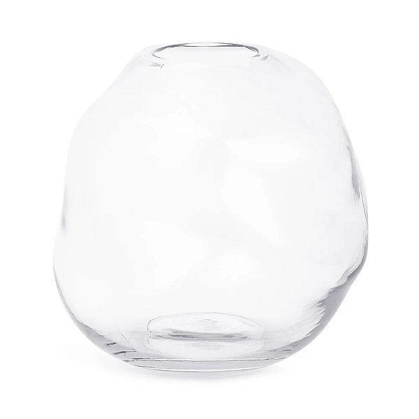 Vaso Em Vidro Transparente Orgânico Carol - Mart