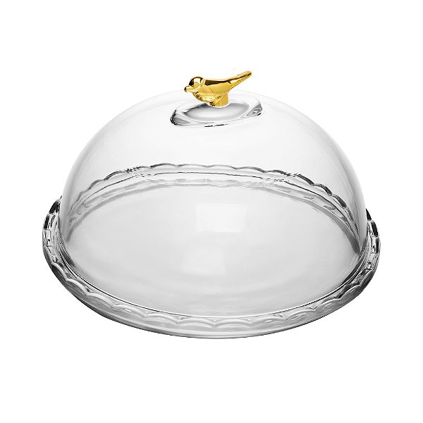 Queijeira Golden Bird 20cm Cristal Ecológico - Wolff