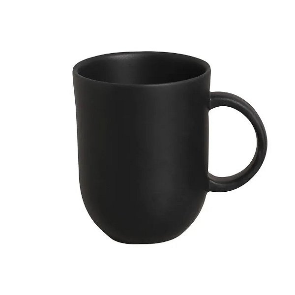 Caneca Coup Stoneware Preto Matte 330ml - Porto Brasil