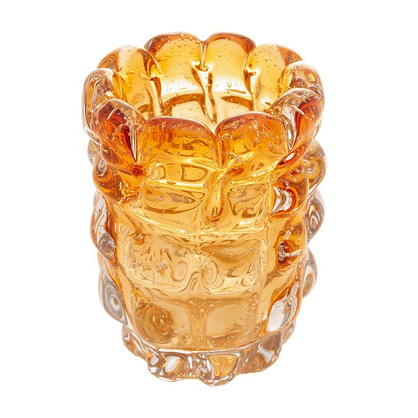 Vaso De Vidro Italy Ambar 16cmX12cm - Lyor