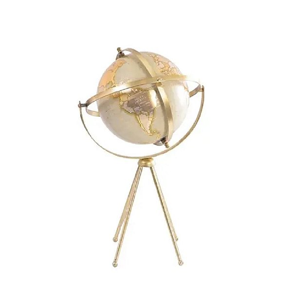 Globo Aristarco Base Em Metal Dourado - Winth