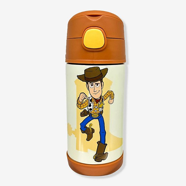 Garrafa Click Com Canudo 300ml Woody - Zona Criativa