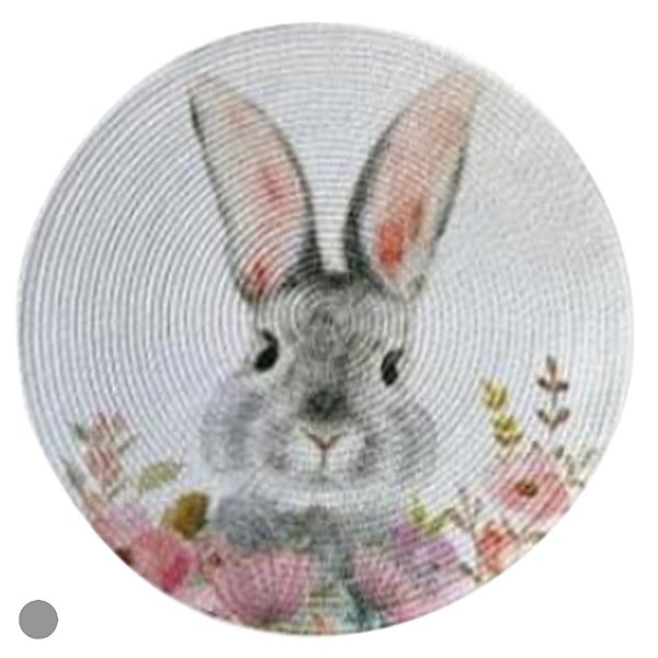 Lugar Americano De Páscoa Coelho Colorido 38cm - Florarte