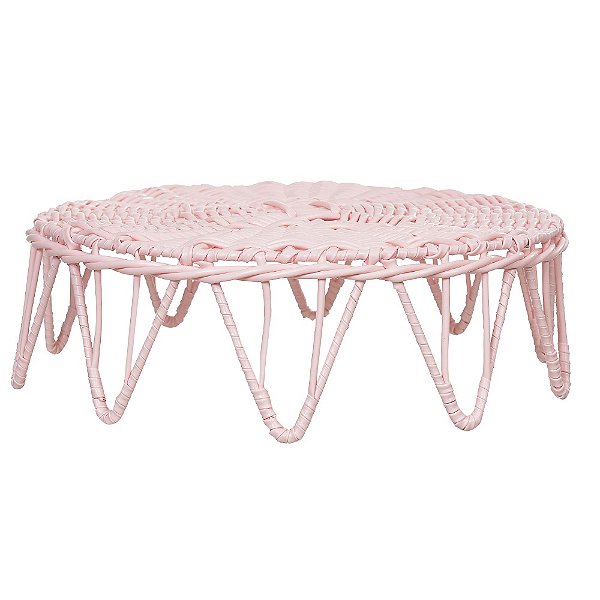 Cesto Decorativo De Páscoa Redondo Rosa - Florarte