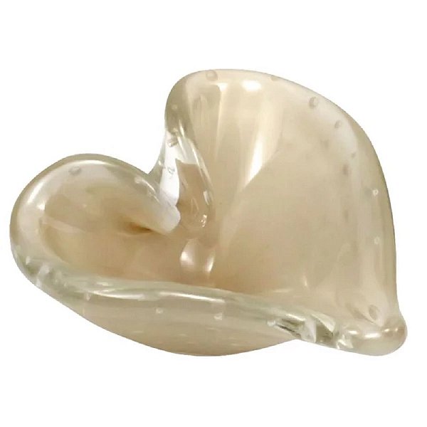 Porta Objetos Murano Coração Champagne - Labone