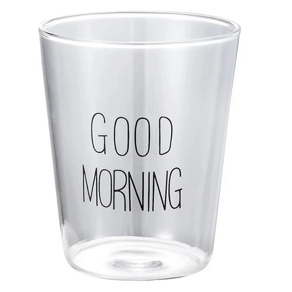 Copo Good Morning Vidro Borossilicato 400ml - Mai Home