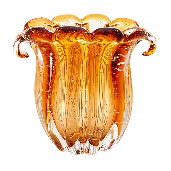 Vaso Murano Italy Ambar 13,5x11,5x10,5cm - Lyor