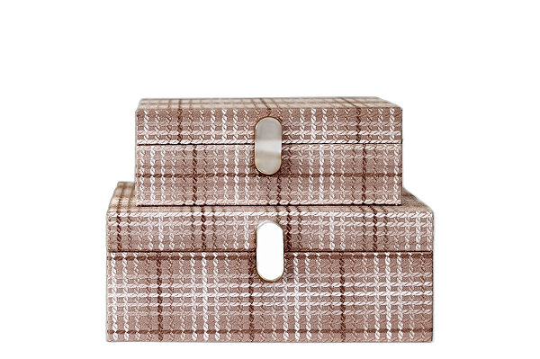 Caixa Retangular MDF Detalhe Kanvas TRAMA - G