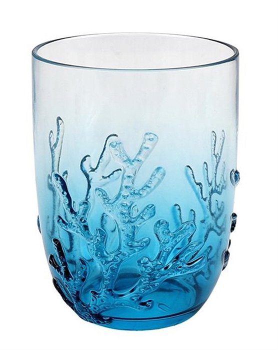 Copo De Acrílico Azul Em Formato De Coral-480 ML - Entrecasa