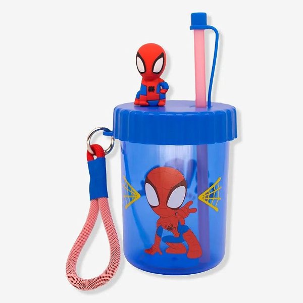 Copo Canudo Flip 500ML Homem Aranha - Zonacriativa