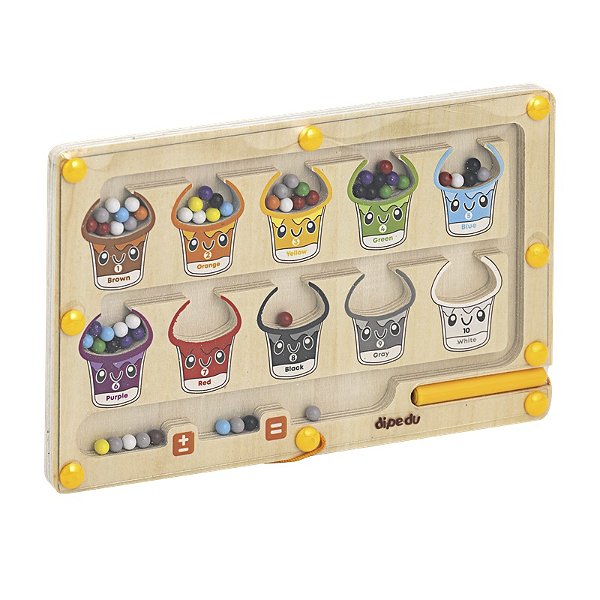 Brinquedo Madeira Labirinto Magnético Fábrica Sorvetes - BRW